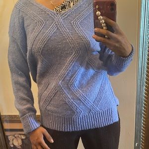 Blue Wool Knit Ana Sweater
